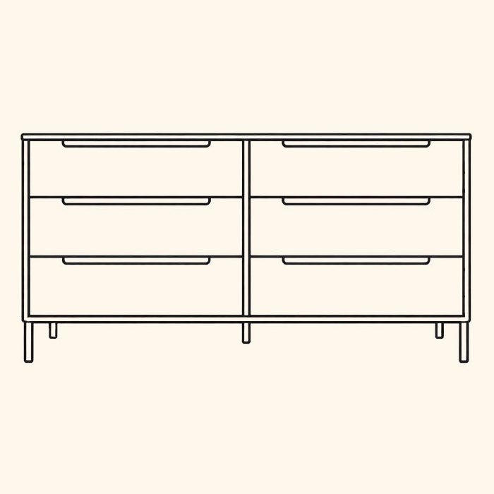 6 drawers